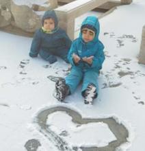 Niños en nieve